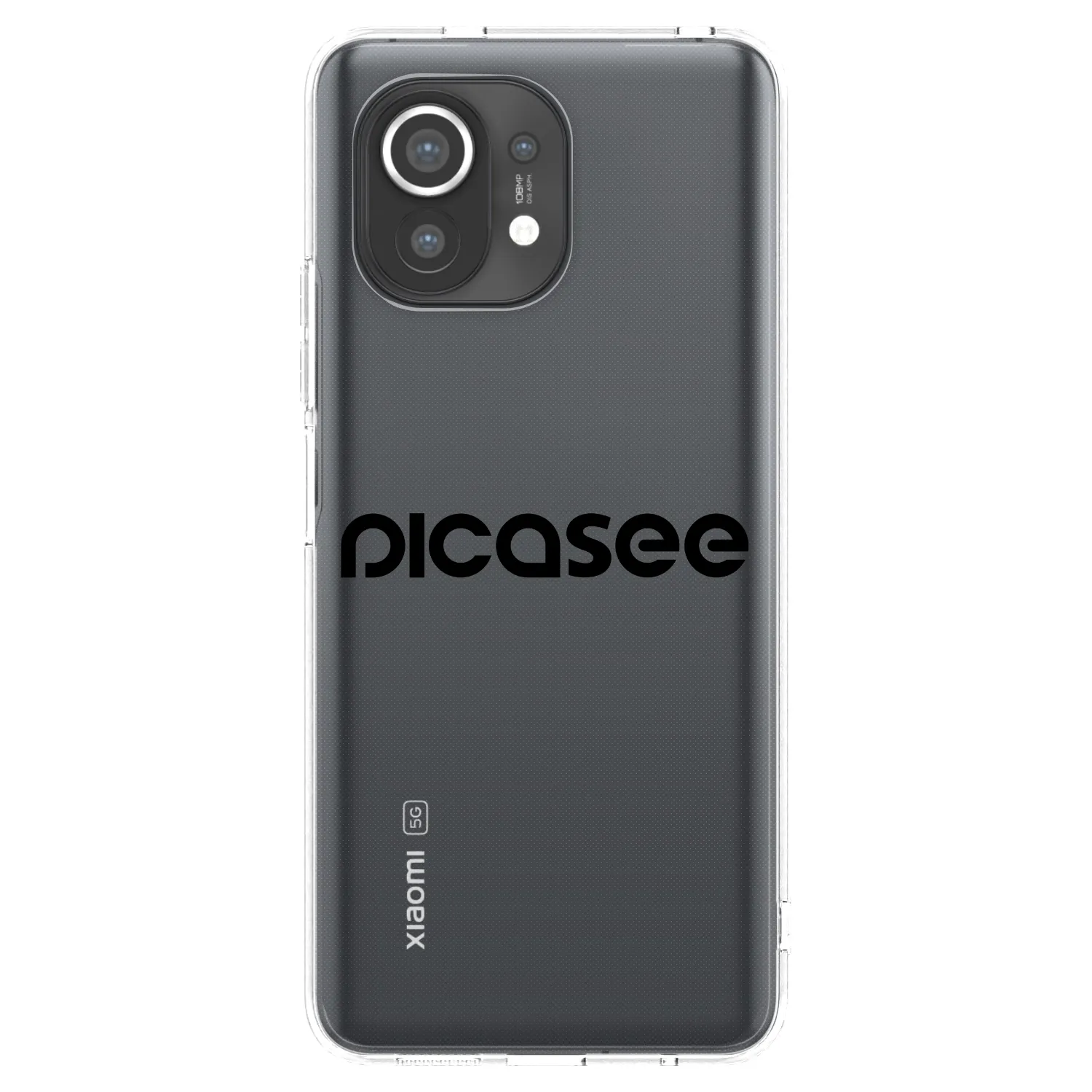 Picasee διαφανής θήκη σιλικόνης Xiaomi Mi 11 - Picasee - new logo - black
