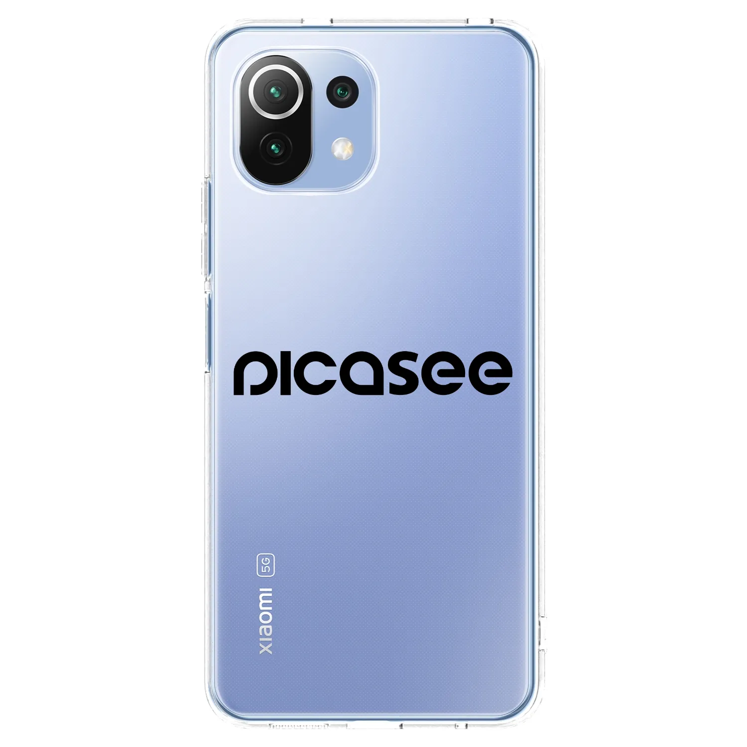 Picasee διαφανής θήκη σιλικόνης Xiaomi Mi 11 Lite - Picasee - new logo - black