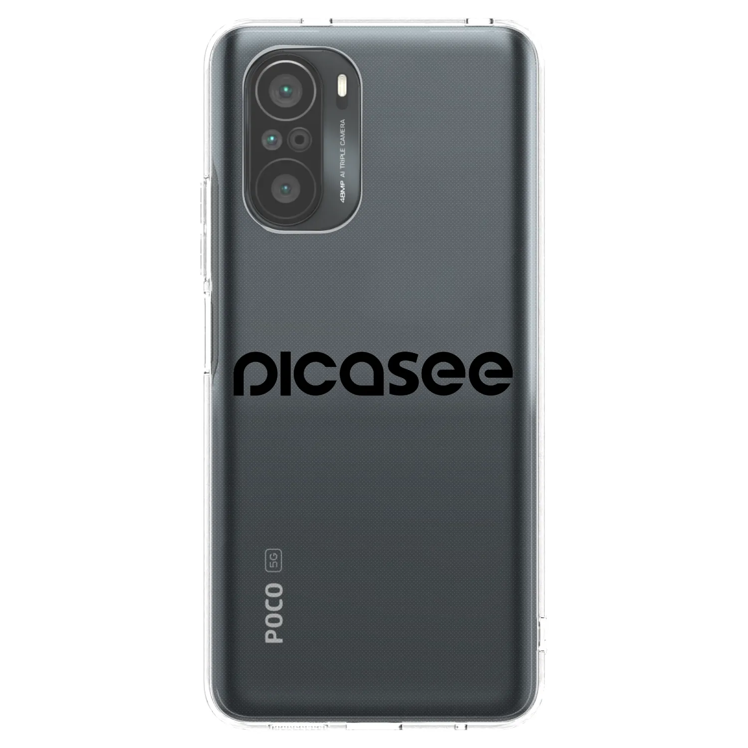 Picasee διαφανής θήκη σιλικόνης Xiaomi Poco F3 - Picasee - new logo - black