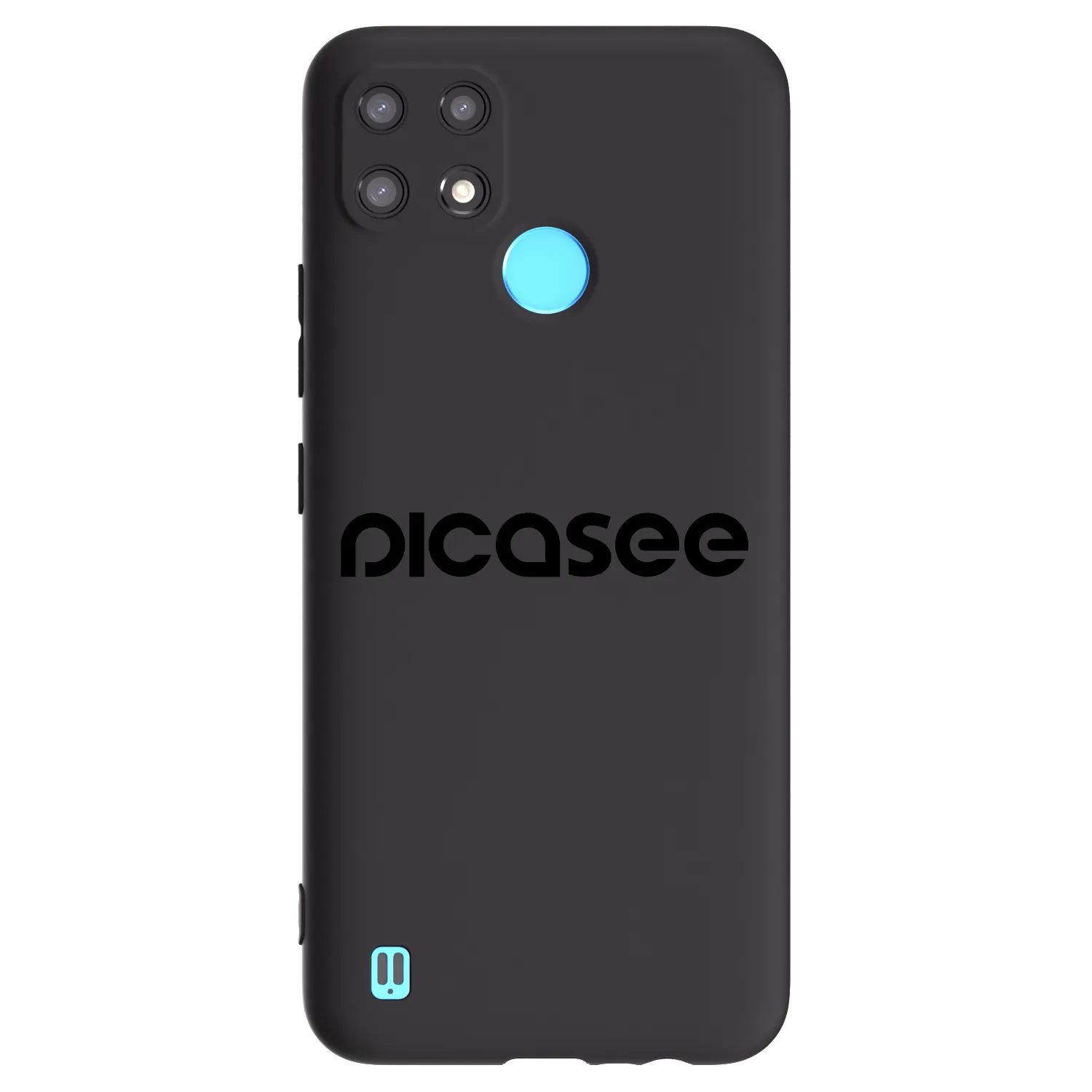 Picasee Μαύρη θήκη σιλικόνης για Realme C21 - Picasee - new logo - black