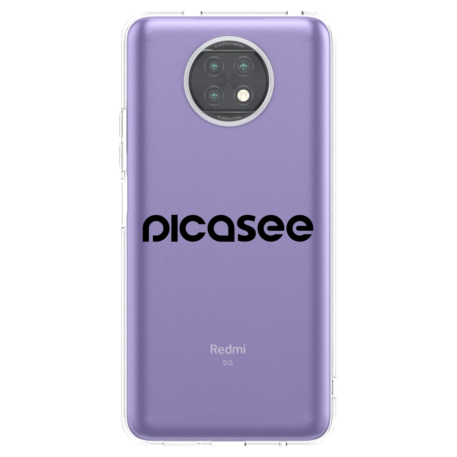 Picasee διαφανής θήκη σιλικόνης Xiaomi Redmi Note 9T - Picasee - new logo - black