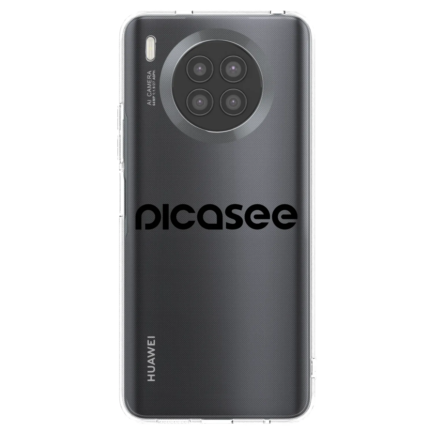 Picasee διαφανής θήκη σιλικόνης Huawei Nova 8i - Picasee - new logo - black
