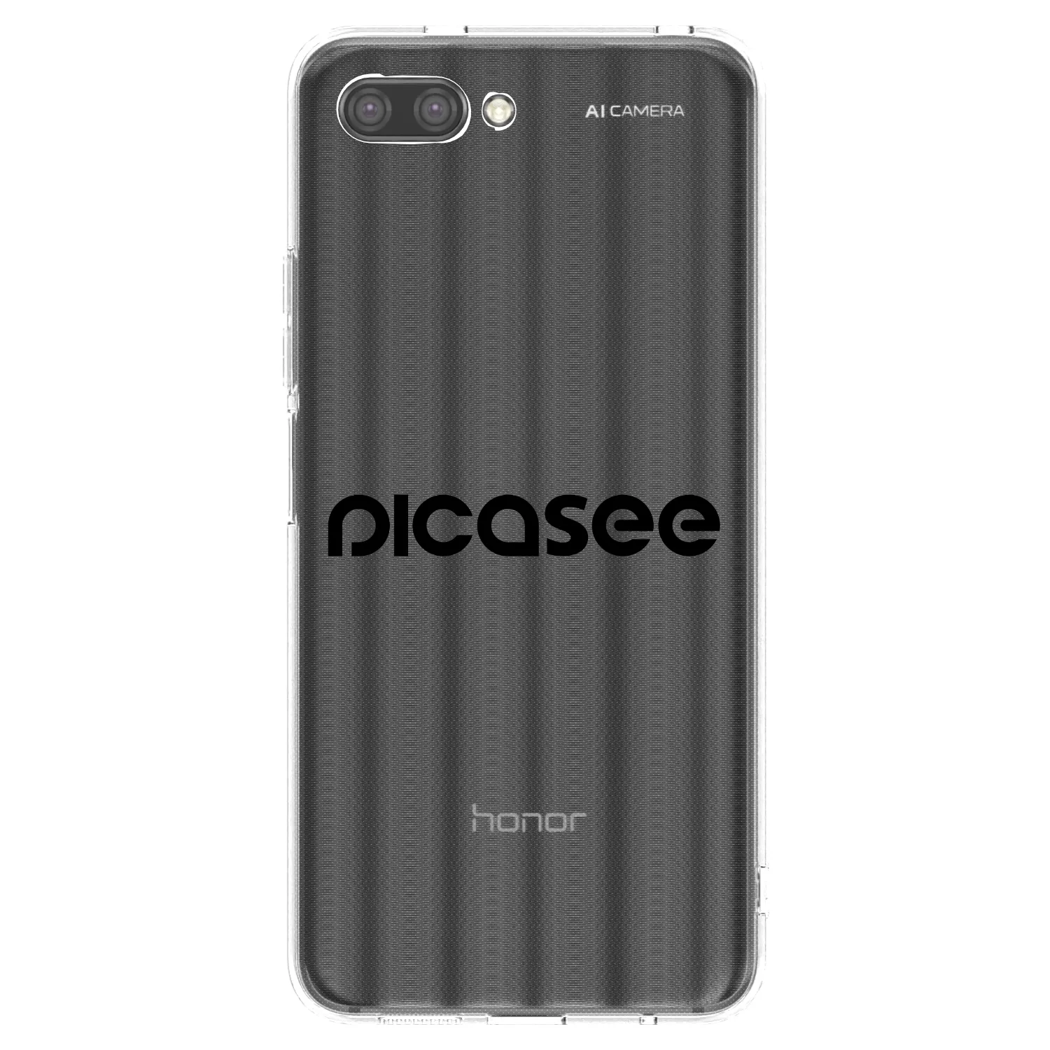 Picasee διαφανής θήκη σιλικόνης Honor 10 - Picasee - new logo - black