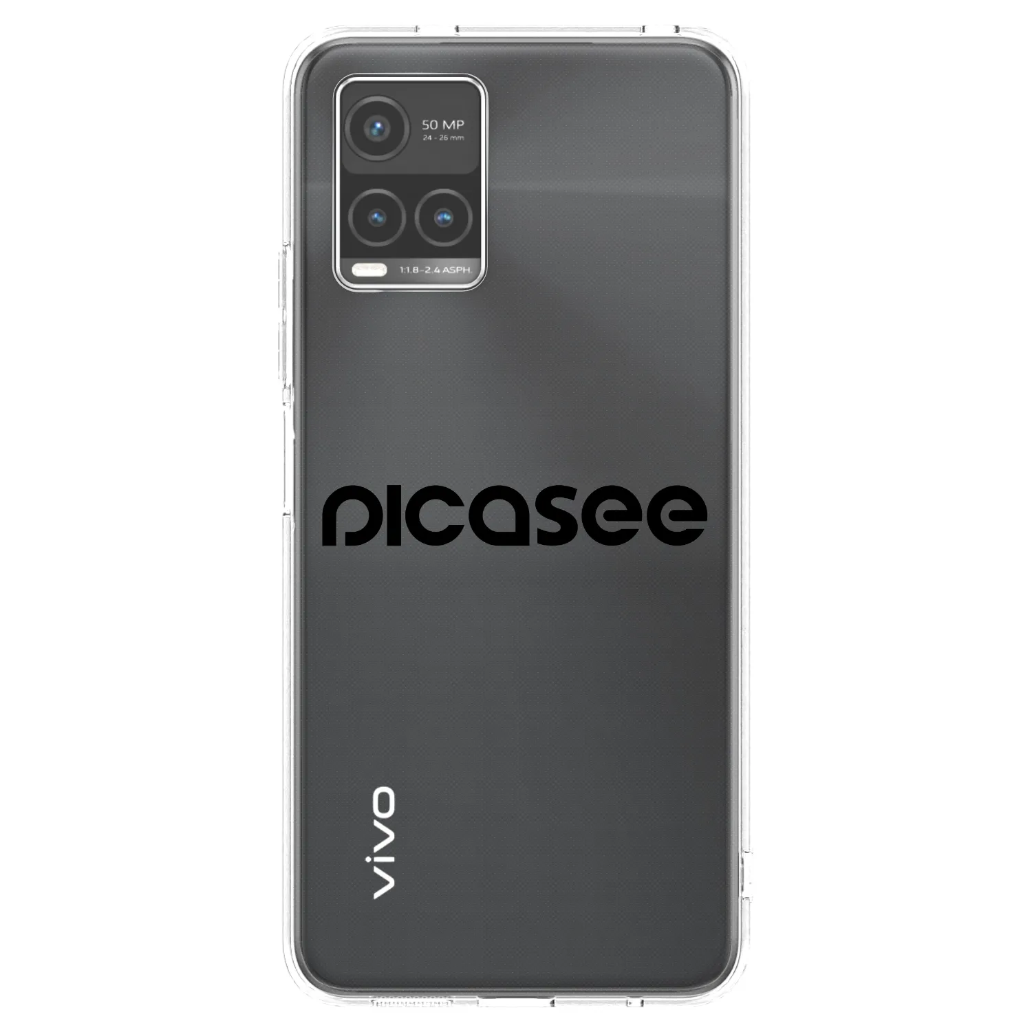 Picasee διαφανής θήκη σιλικόνης Vivo Y33s - Picasee - new logo - black