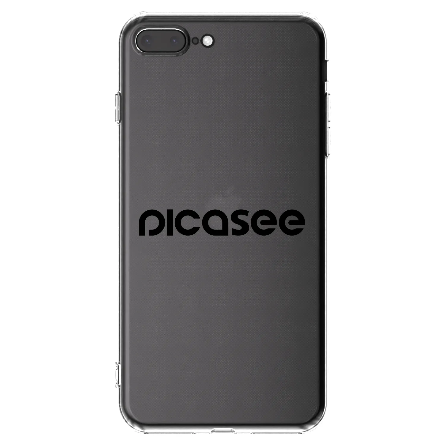 Picasee διαφανής θήκη σιλικόνης Apple iPhone 7 Plus - Picasee - new logo - black