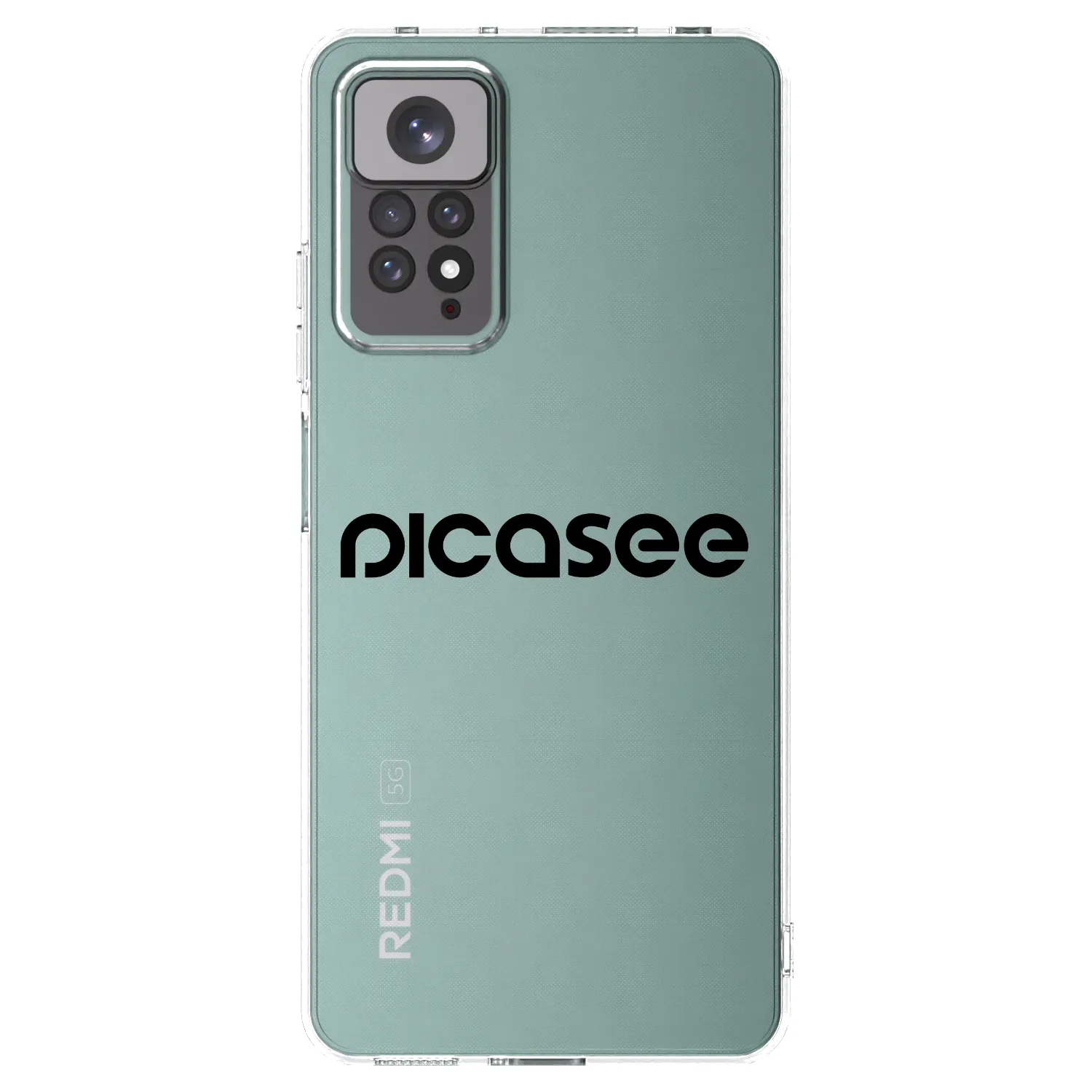 Picasee διαφανής θήκη σιλικόνης Xiaomi Redmi Note 11 - Picasee - new logo - black
