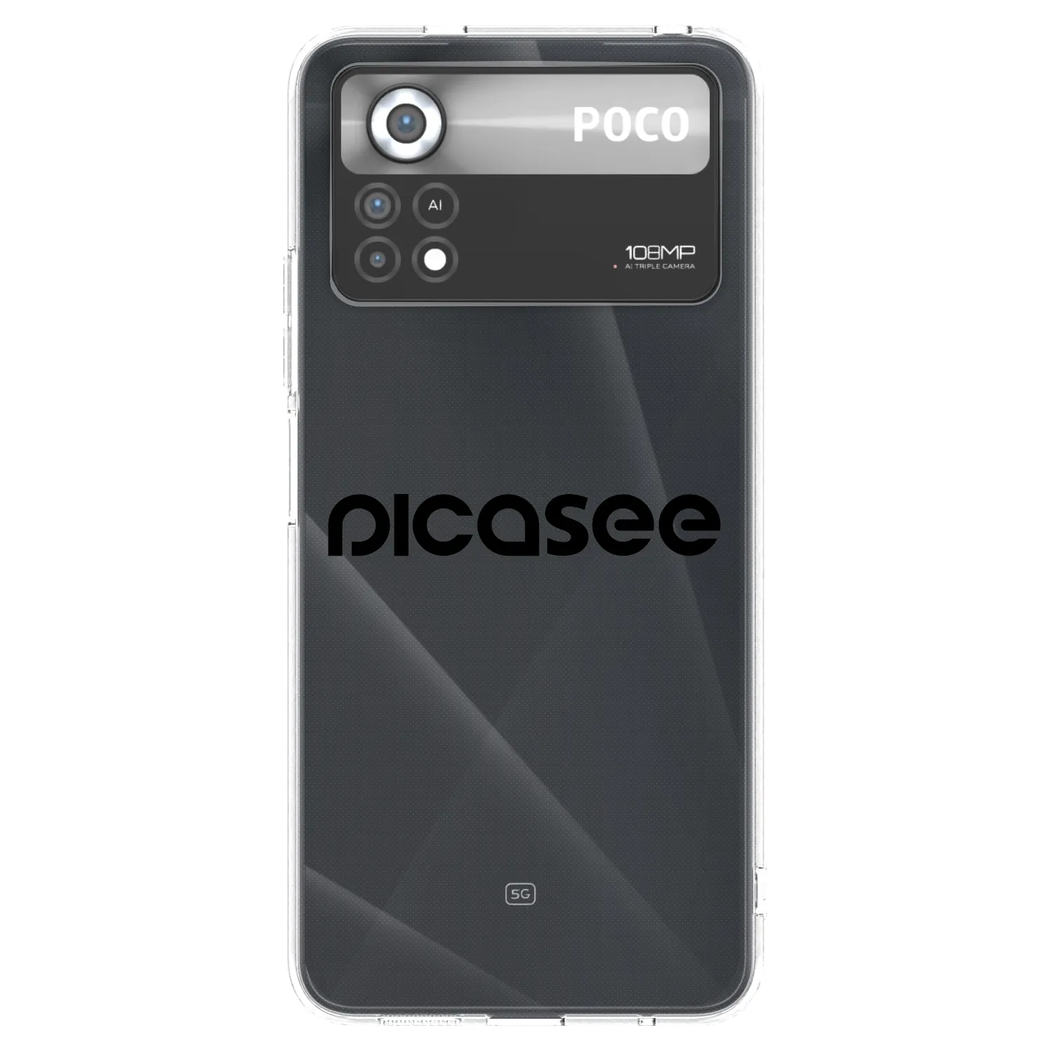 Picasee διαφανής θήκη σιλικόνης Xiaomi Poco X4 Pro 5G - Picasee - new logo - black