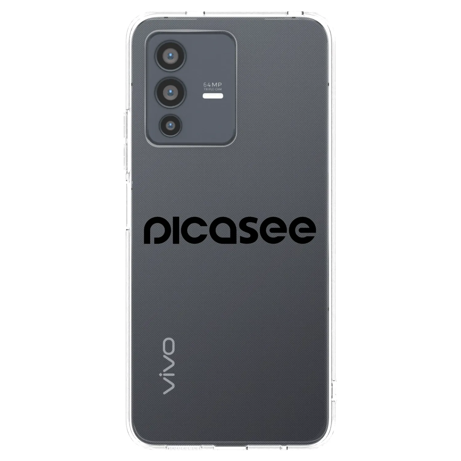 Picasee διαφανής θήκη σιλικόνης Vivo V23 5G - Picasee - new logo - black