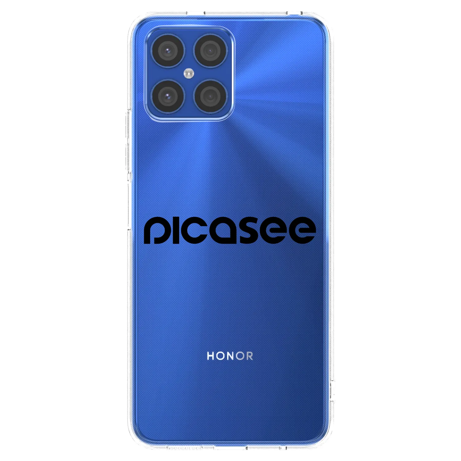 Picasee διαφανής θήκη σιλικόνης Honor X8 4G - Picasee - new logo - black