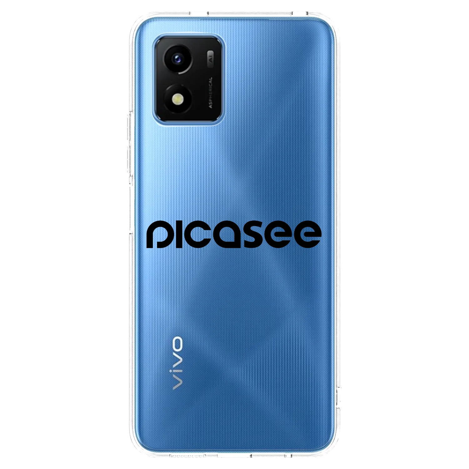 Picasee διαφανής θήκη σιλικόνης Vivo Y01 - Picasee - new logo - black