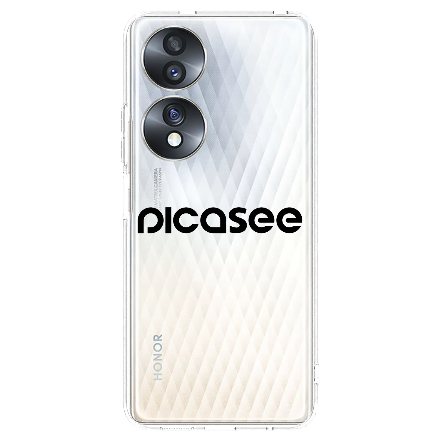 Picasee διαφανής θήκη σιλικόνης Honor 70 - Picasee - new logo - black
