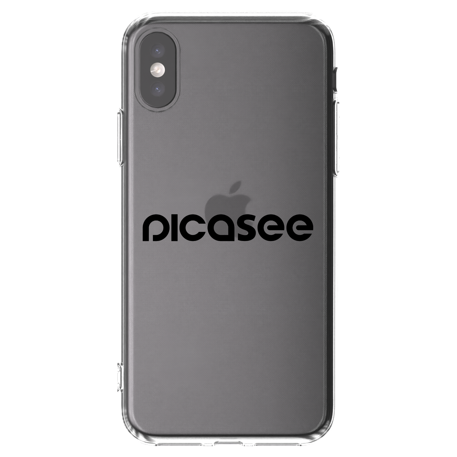 Picasee διαφανής θήκη σιλικόνης Apple iPhone X/XS - Picasee - new logo - black