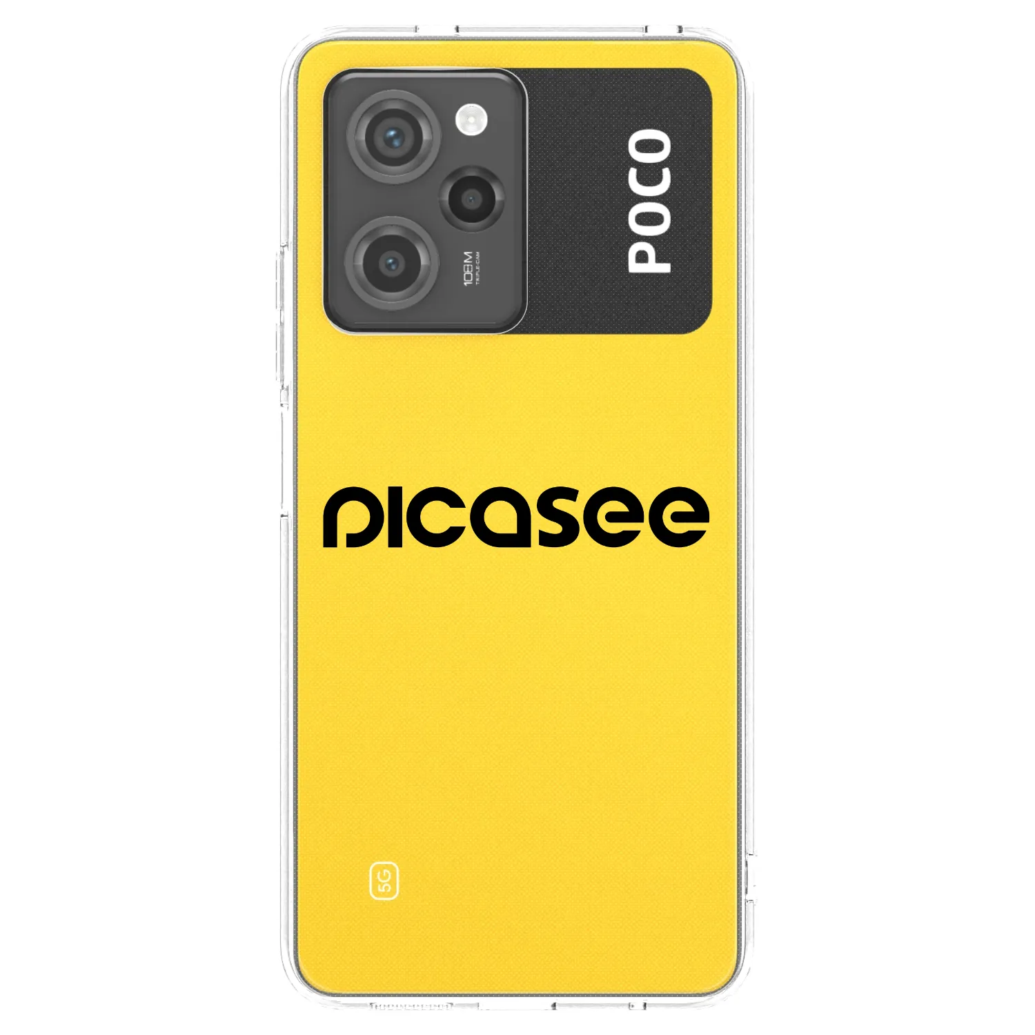Picasee διαφανής θήκη σιλικόνης Xiaomi Poco X5 Pro - Picasee - new logo - black