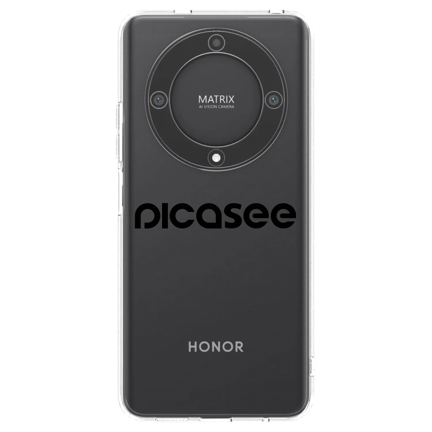 Picasee διαφανής θήκη σιλικόνης Honor Magic5 Lite 5G - Picasee - new logo - black