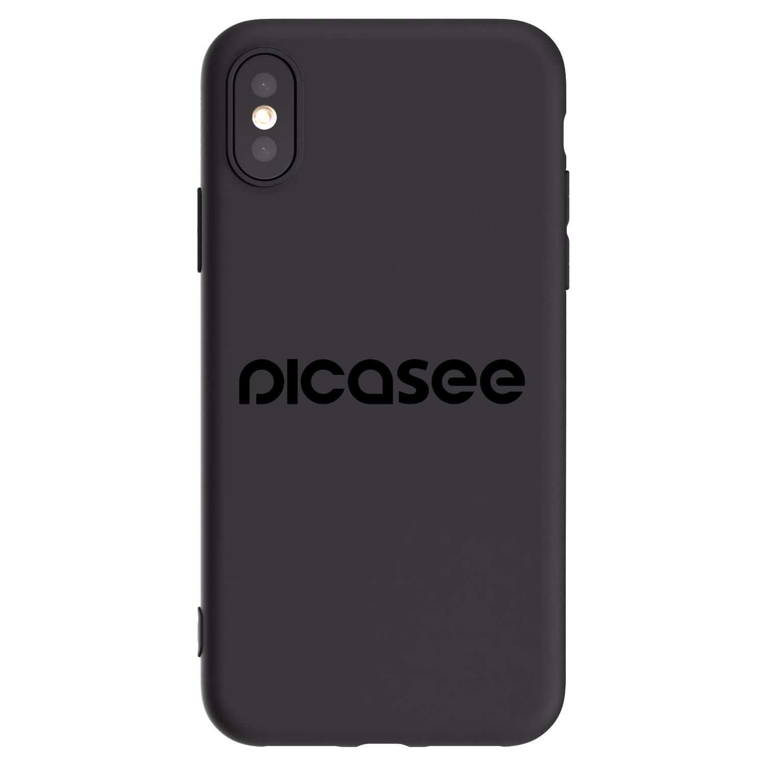 Picasee Μαύρη θήκη σιλικόνης για Apple iPhone X/XS - Picasee - new logo - black