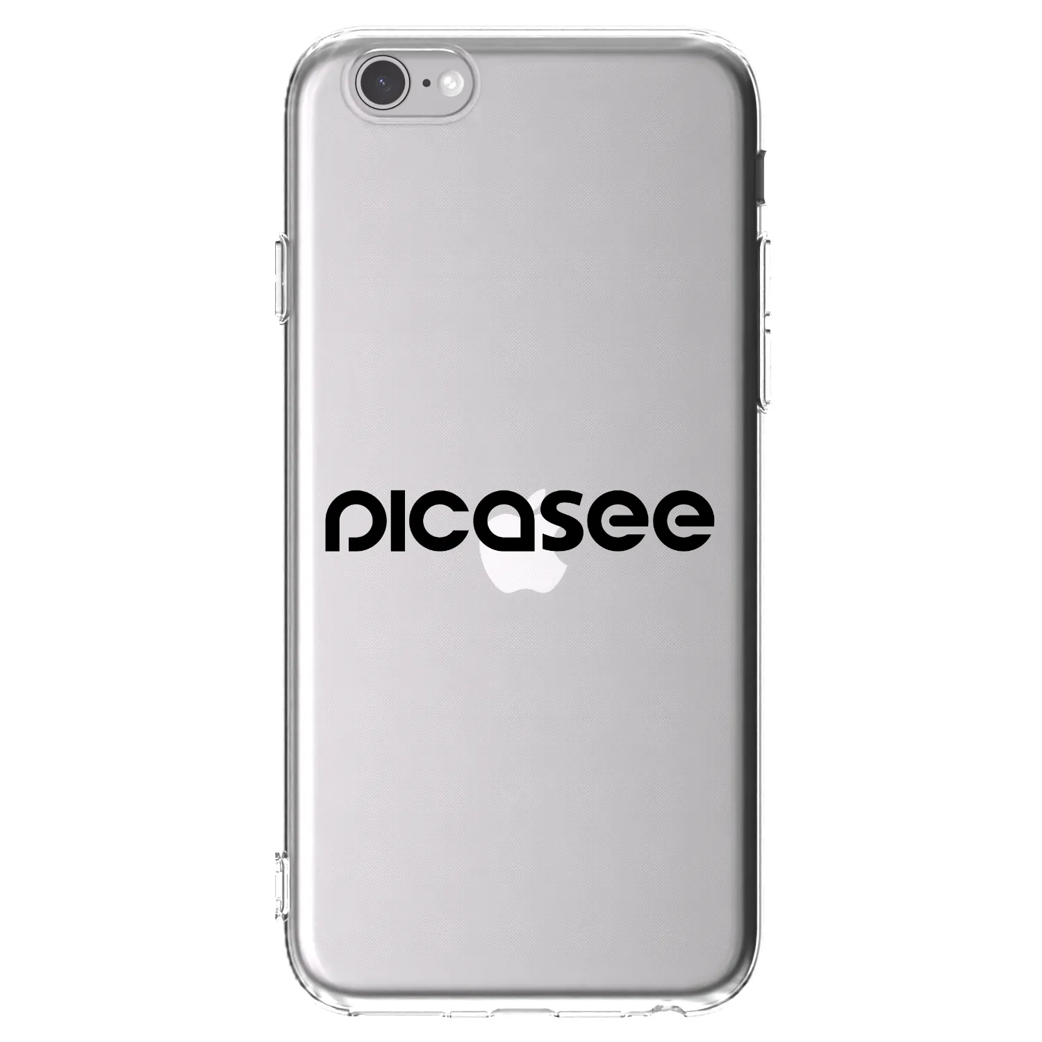 Picasee διαφανής θήκη σιλικόνης Apple iPhone 6/6S - Picasee - new logo - black