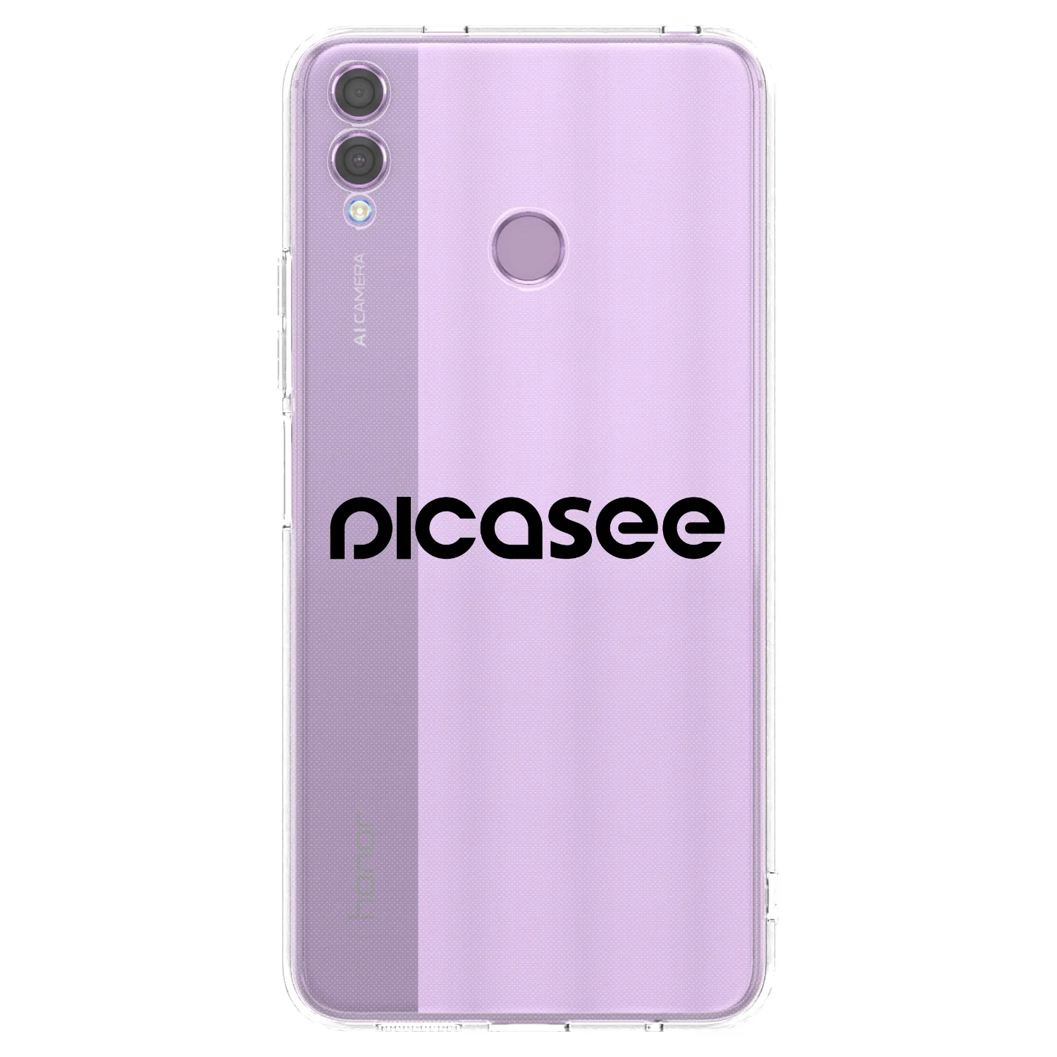 Picasee διαφανής θήκη σιλικόνης Honor 8X - Picasee - new logo - black