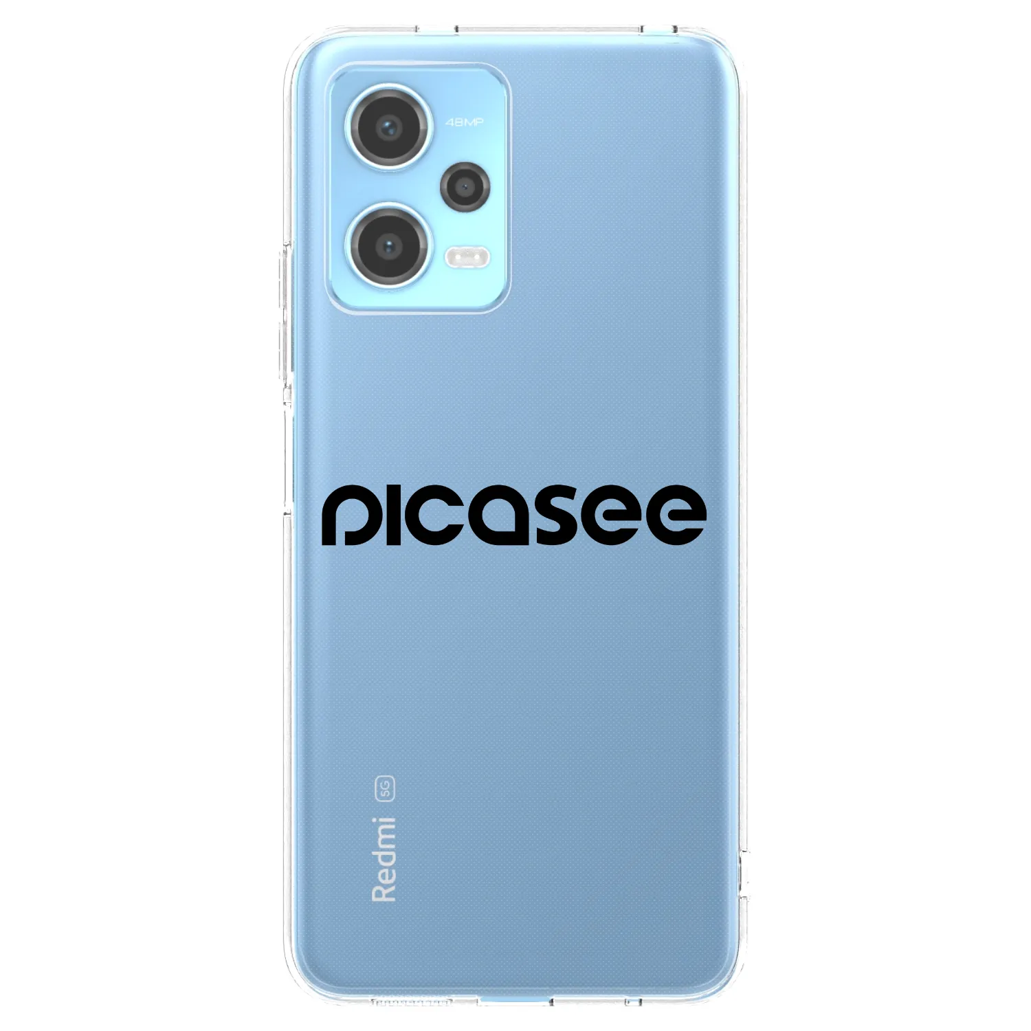 Picasee διαφανής θήκη σιλικόνης Xiaomi Redmi Note 12 5G - Picasee - new logo - black
