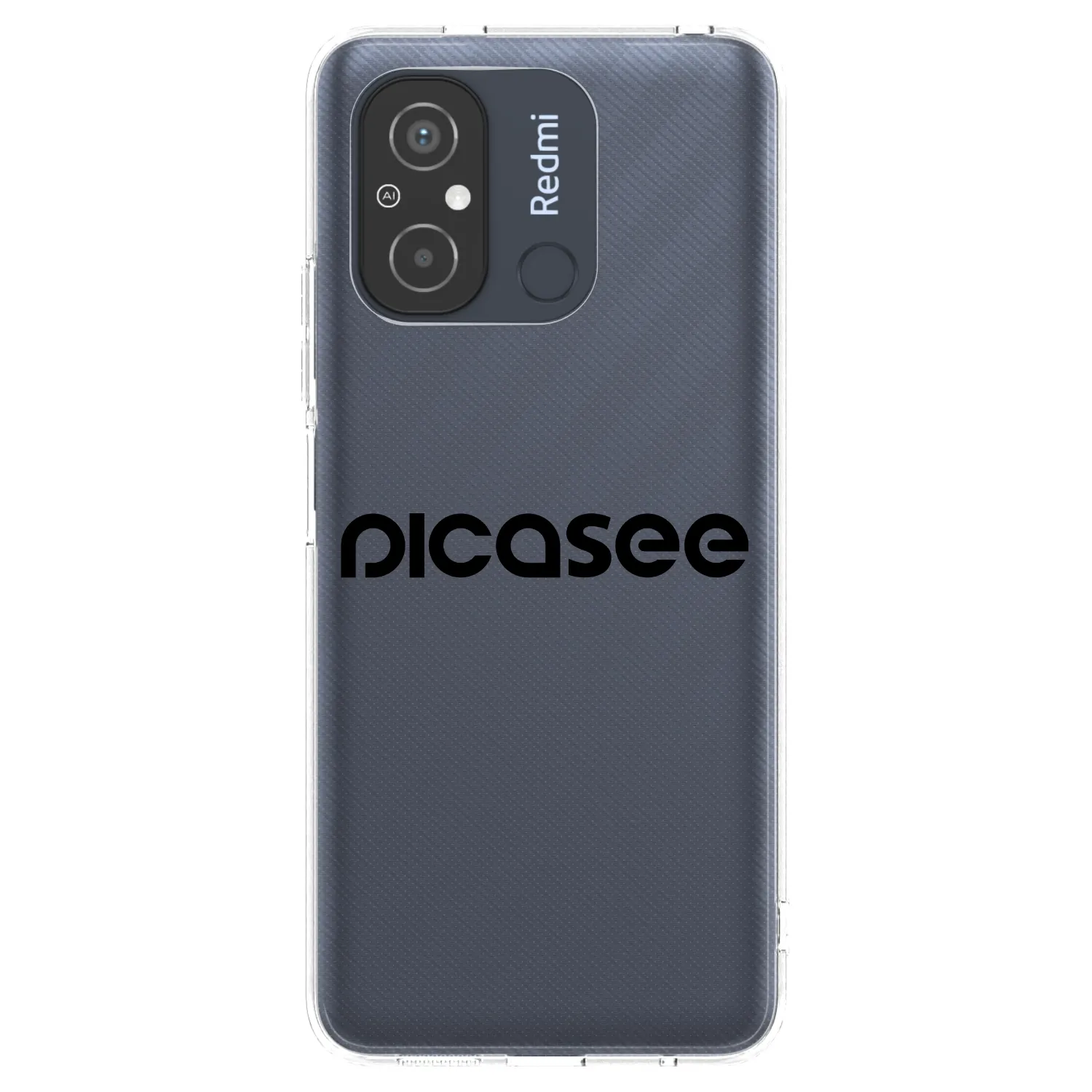 Picasee διαφανής θήκη σιλικόνης Xiaomi Redmi 12C - Picasee - new logo - black
