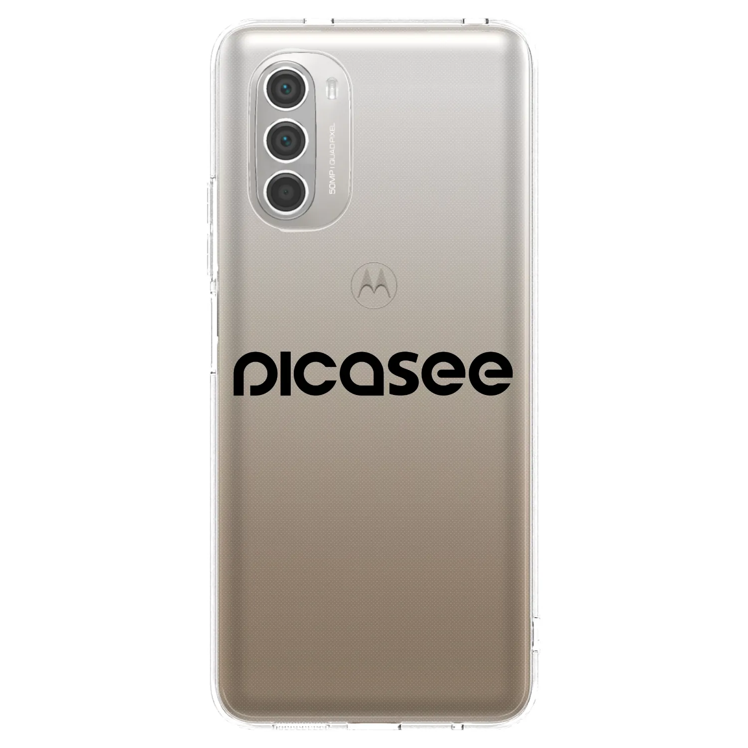 Picasee διαφανής θήκη σιλικόνης Motorola Moto G51 - Picasee - new logo - black