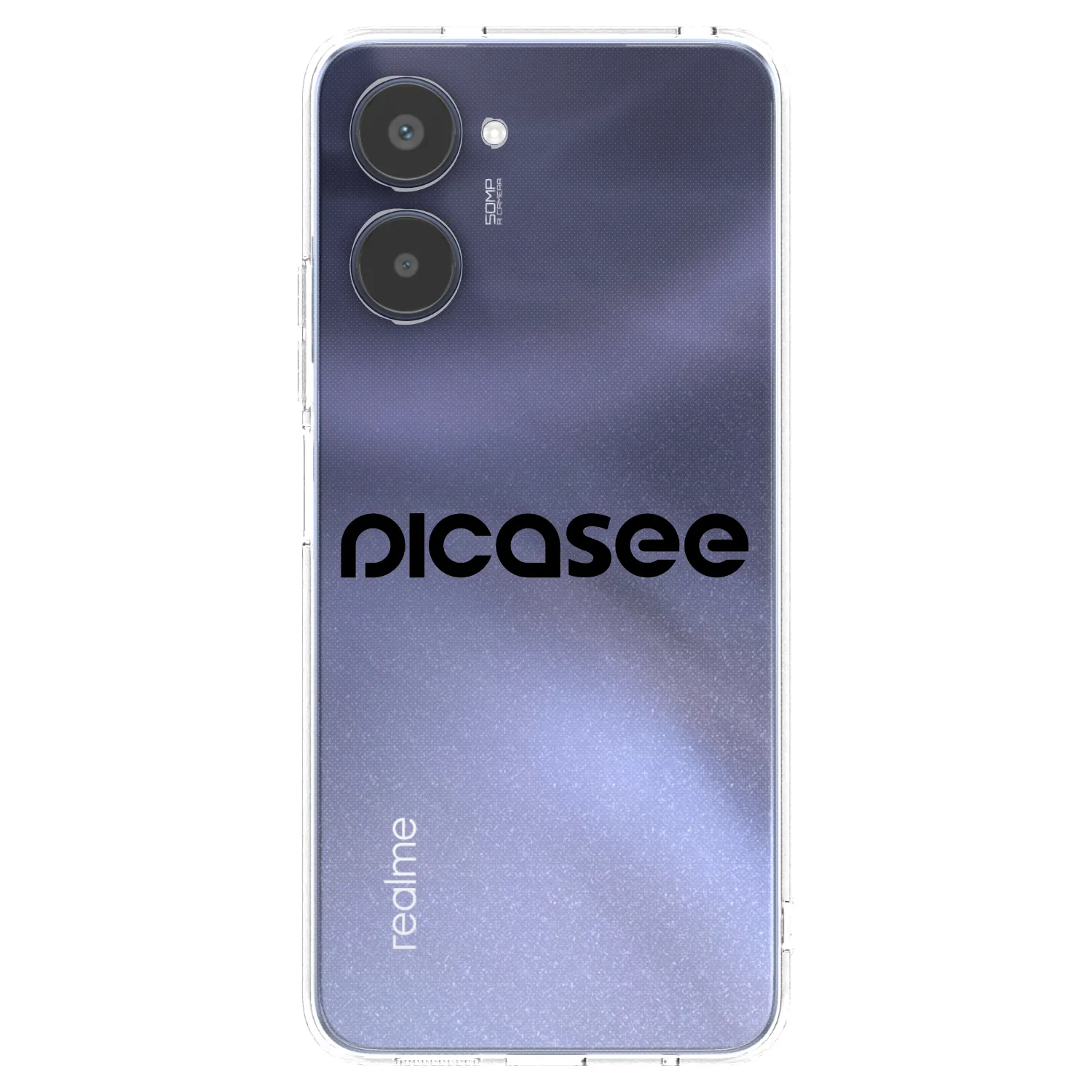 Picasee διαφανής θήκη σιλικόνης Realme 10 4G - Picasee - new logo - black