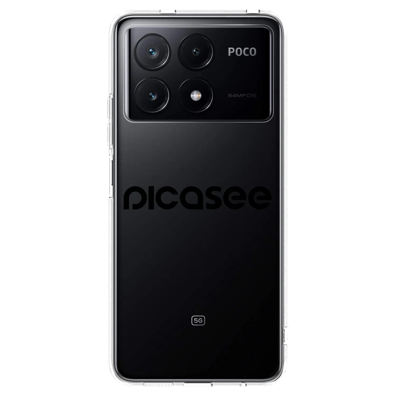 Picasee διαφανής θήκη σιλικόνης Xiaomi Poco X6 Pro - Picasee - new logo - black