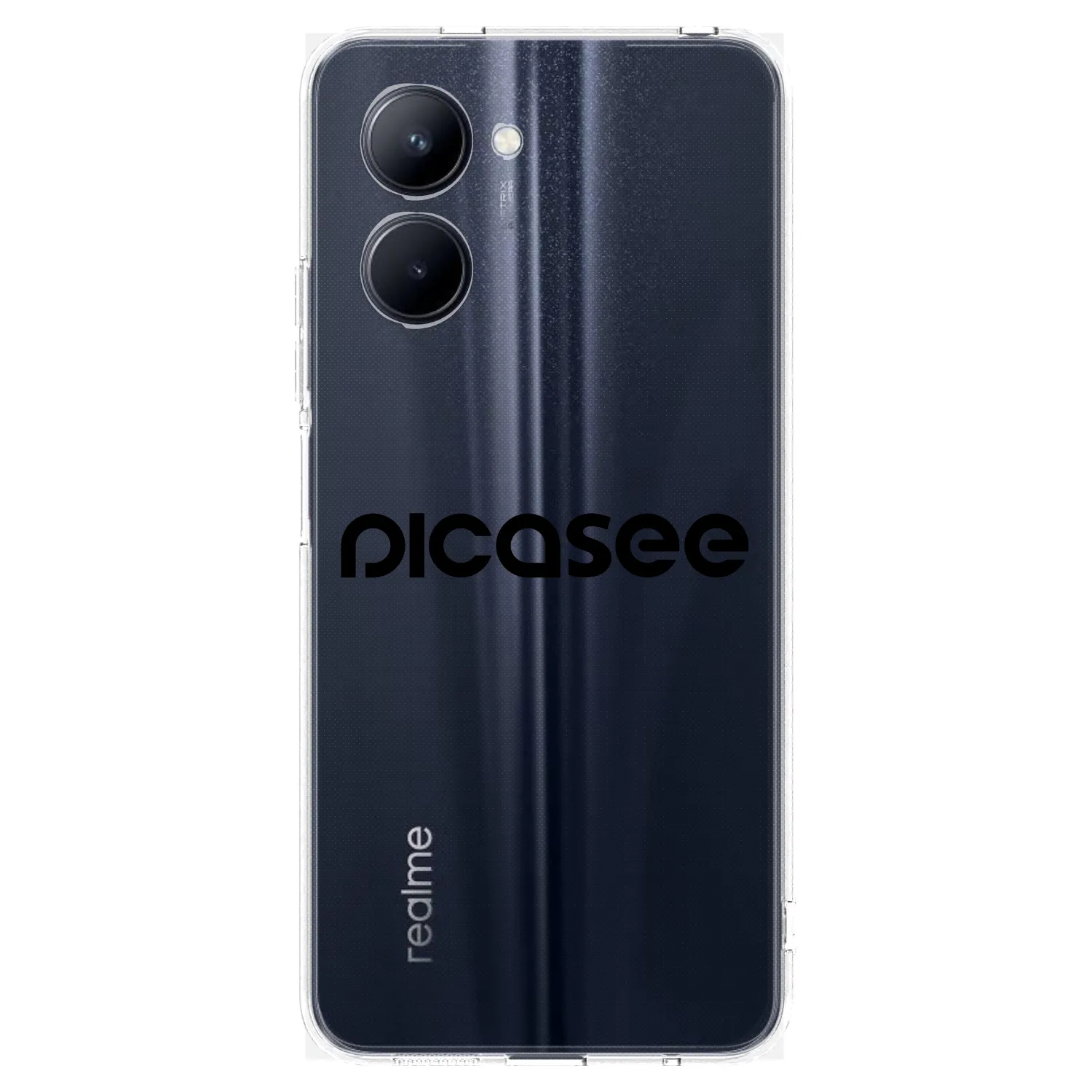Picasee διαφανής θήκη σιλικόνης Realme C33 (2023) - Picasee - new logo - black