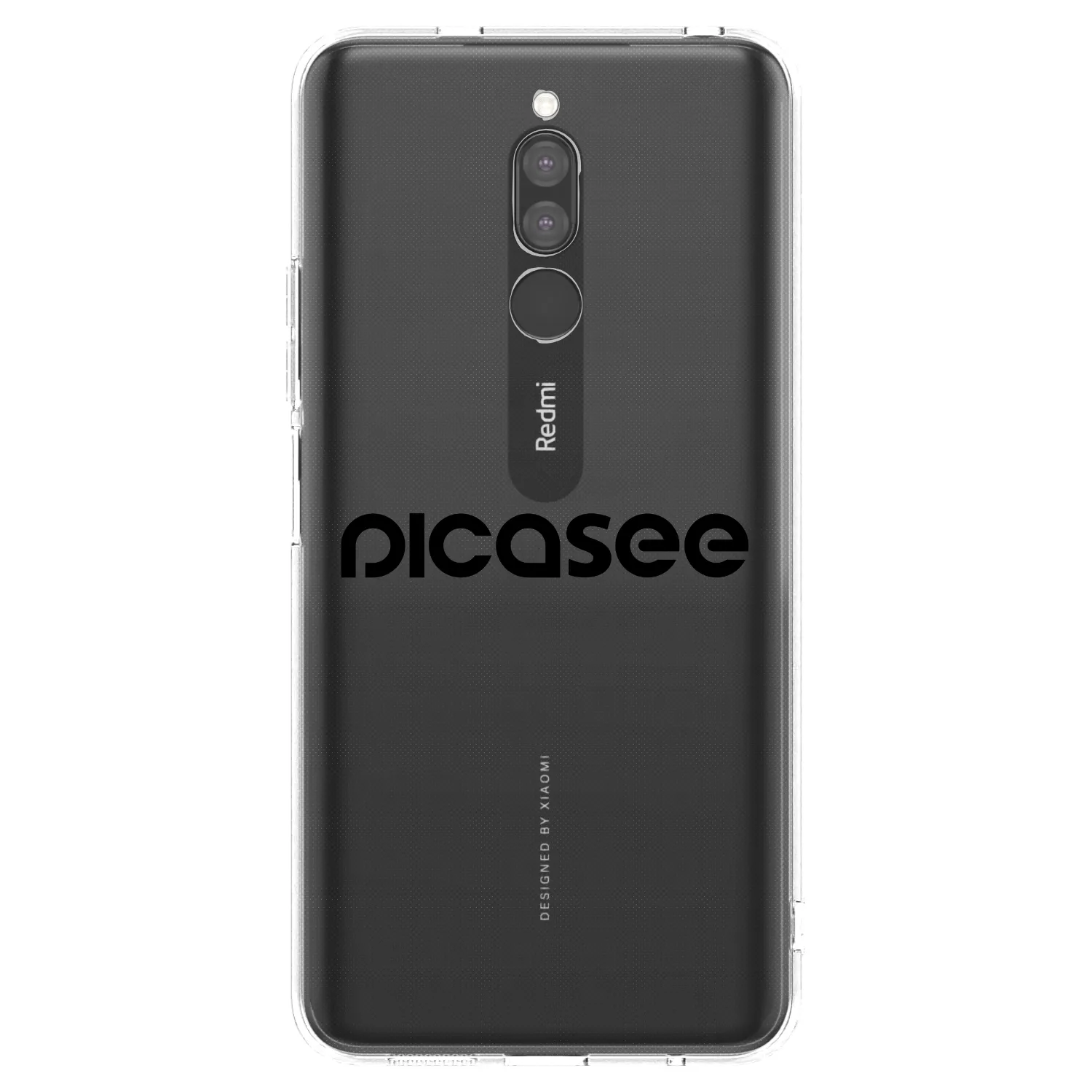 Picasee διαφανής θήκη σιλικόνης Xiaomi Redmi 8 - Picasee - new logo - black
