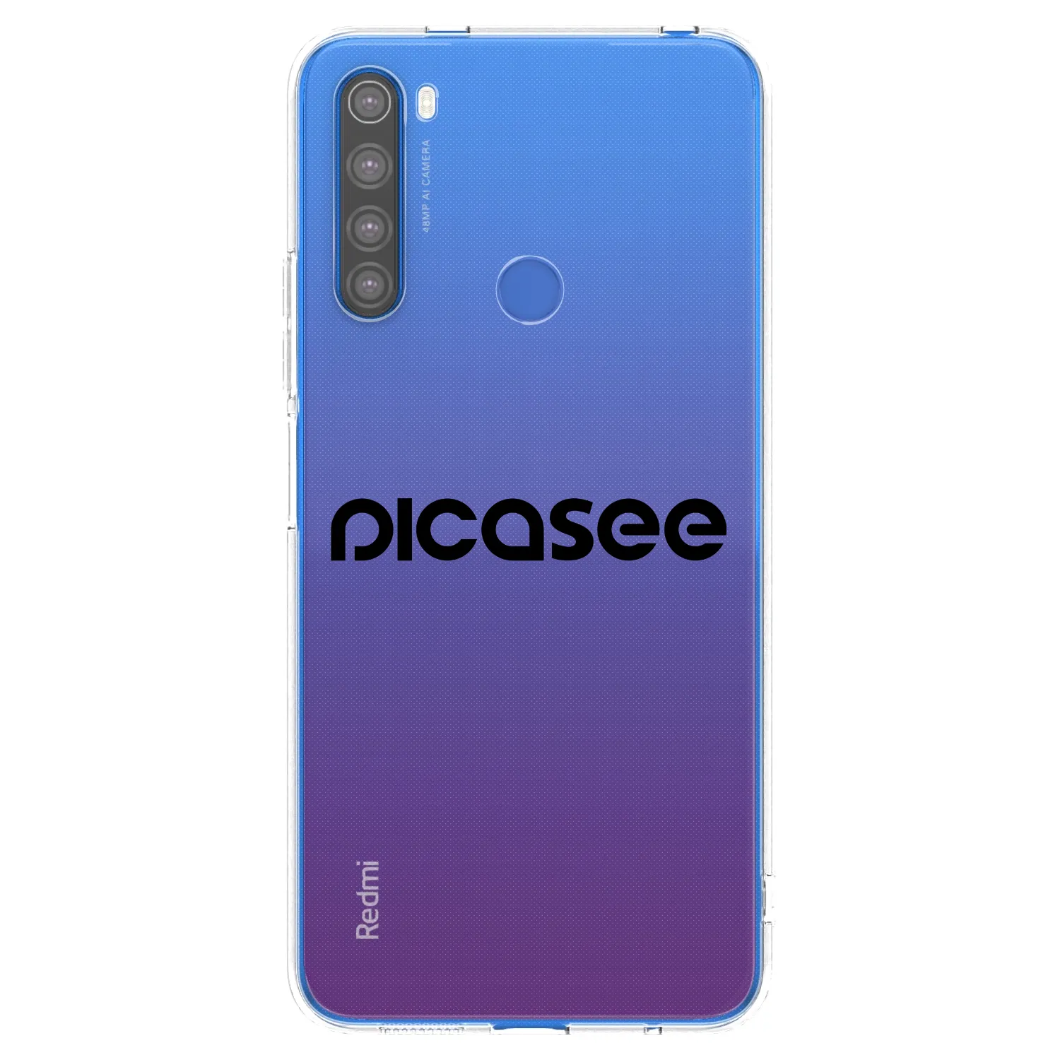Picasee διαφανής θήκη σιλικόνης Xiaomi Redmi Note 8T - Picasee - new logo - black
