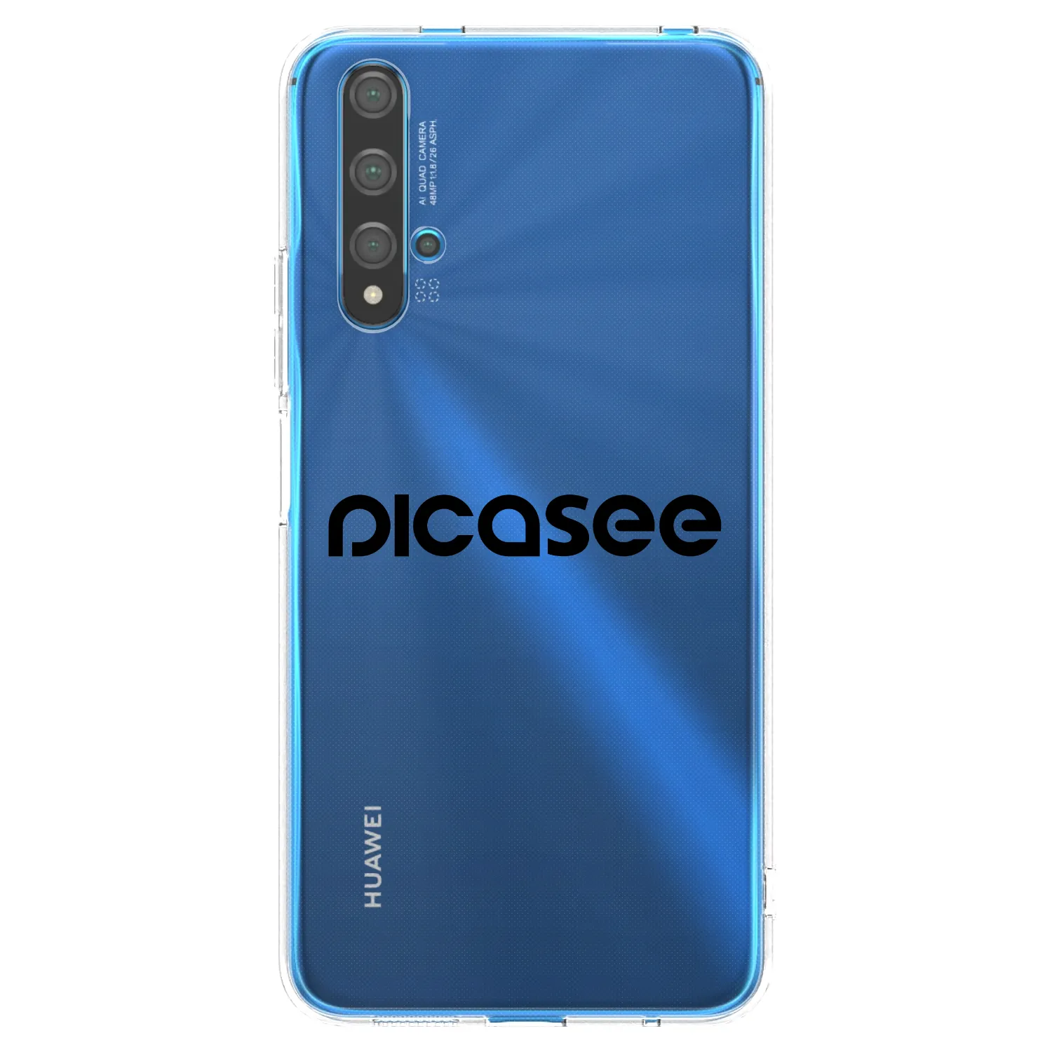 Picasee διαφανής θήκη σιλικόνης Huawei Nova 5T - Picasee - new logo - black