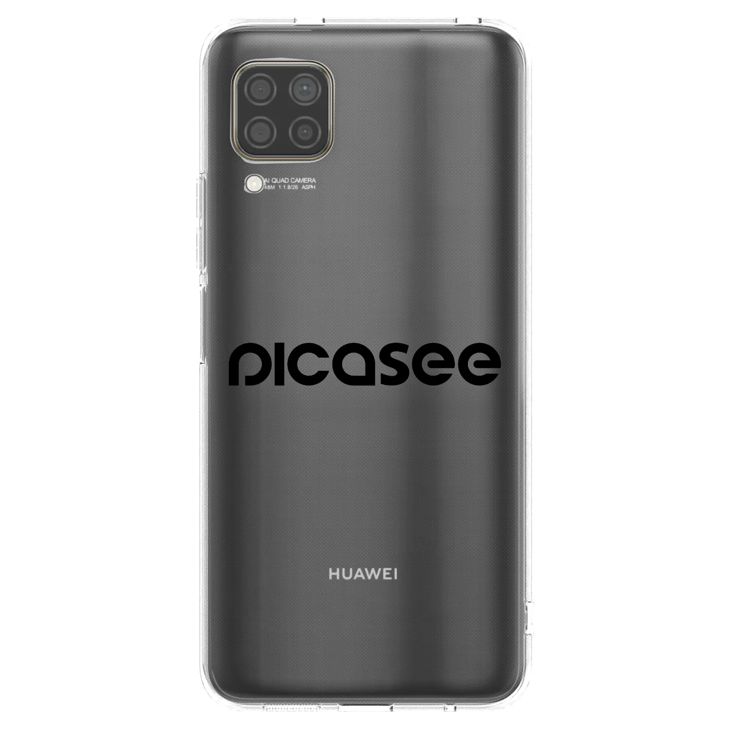 Picasee διαφανής θήκη σιλικόνης Huawei P40 Lite - Picasee - new logo - black