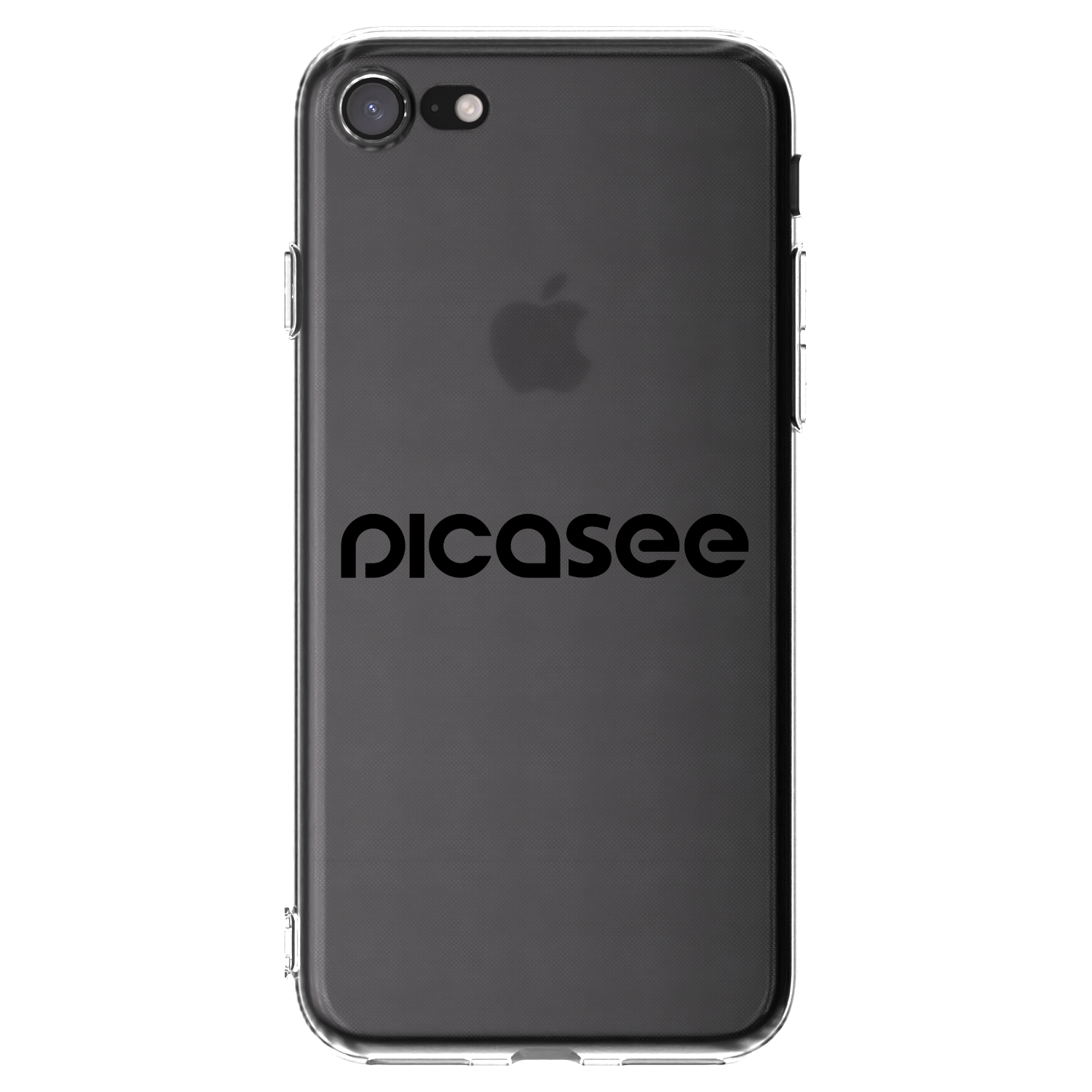 Picasee διαφανής θήκη σιλικόνης Apple iPhone SE 2020 - Picasee - new logo - black