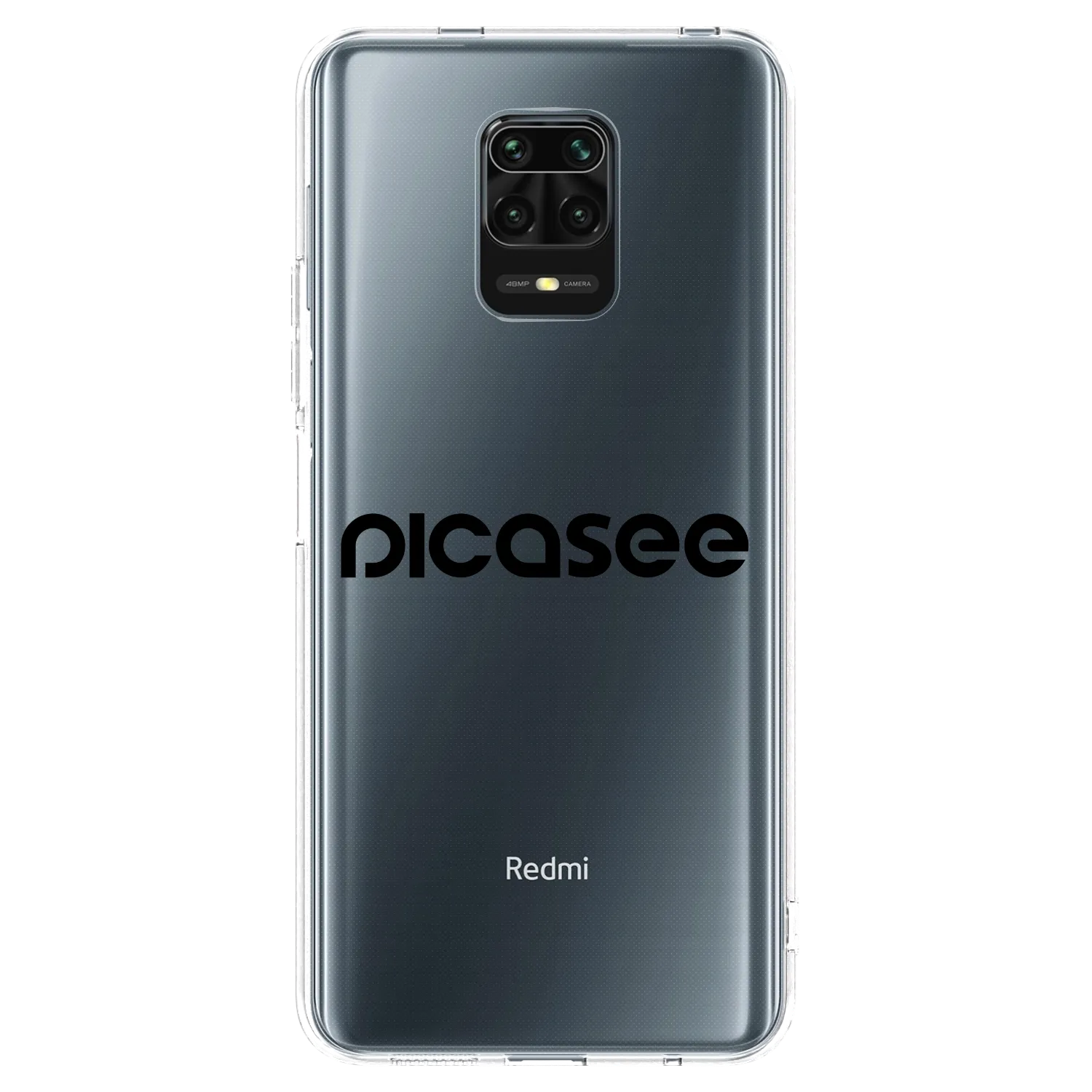 Picasee διαφανής θήκη σιλικόνης Xiaomi Redmi Note 9 Pro - Picasee - new logo - black