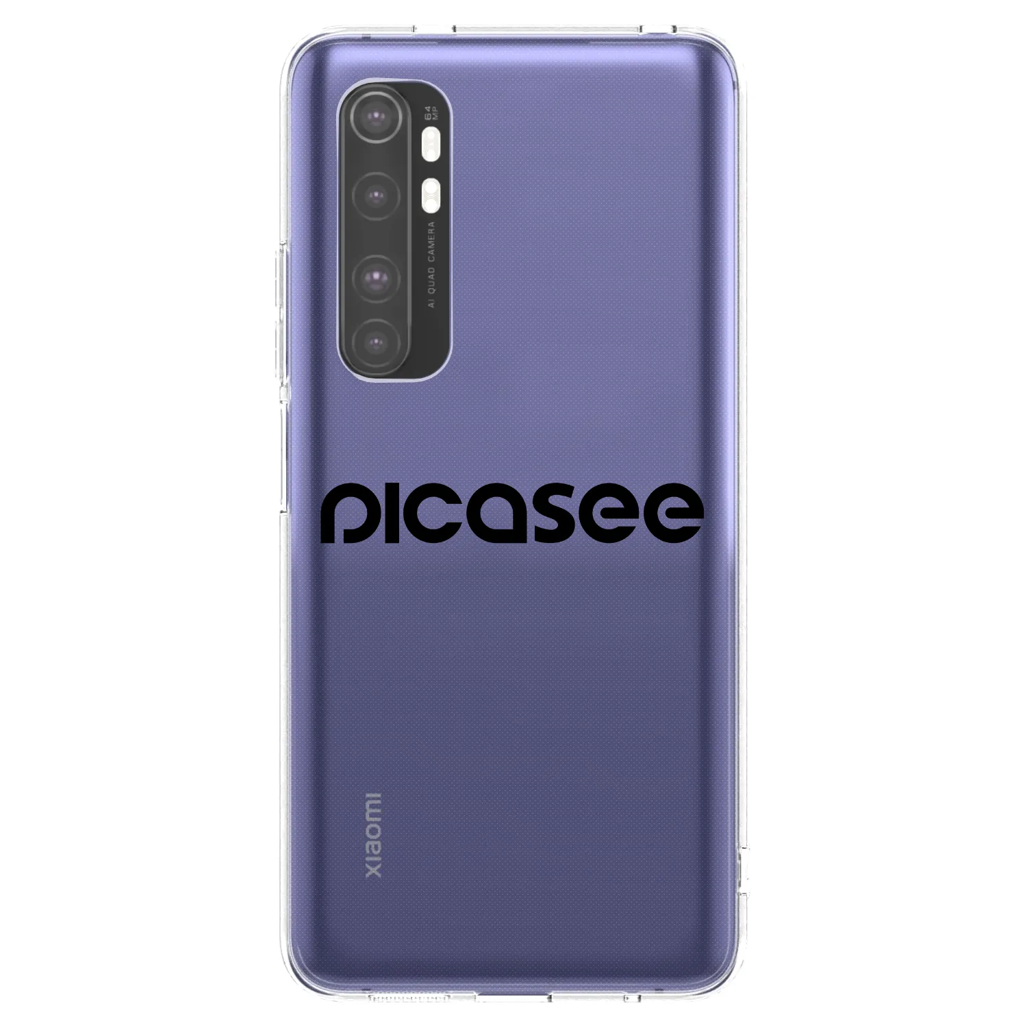 Picasee διαφανής θήκη σιλικόνης Xiaomi Mi Note 10 Lite - Picasee - new logo - black