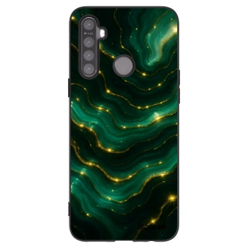 Picasee Μαύρη θήκη σιλικόνης για Realme 5 - Emerald