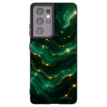 Picasee Μαύρη θήκη σιλικόνης για Samsung Galaxy S21 Ultra 5G G998B - Emerald