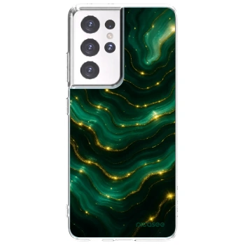 Picasee διαφανής θήκη σιλικόνης Samsung Galaxy S21 Ultra 5G G998B - Emerald