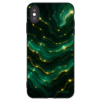 Picasee Μαύρη θήκη σιλικόνης για Apple iPhone XS Max - Emerald
