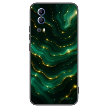 Picasee Μαύρη θήκη σιλικόνης για Vivo Y52 5G - Emerald