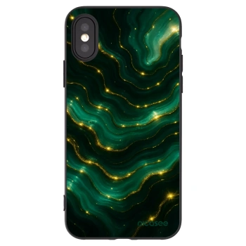 Picasee Μαύρη θήκη σιλικόνης για Apple iPhone X/XS - Emerald
