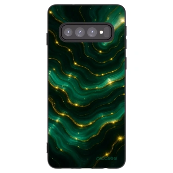 Picasee Μαύρη θήκη σιλικόνης για Samsung Galaxy S10 G973 - Emerald