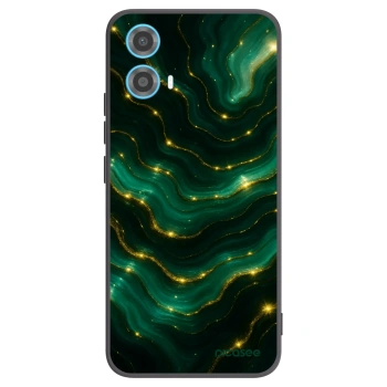 Picasee Μαύρη θήκη σιλικόνης για Motorola Moto G34 5G - Emerald