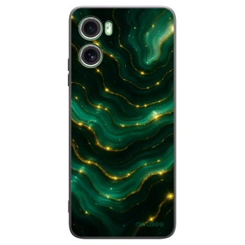 Picasee Μαύρη θήκη σιλικόνης για Motorola Moto G06 - Emerald