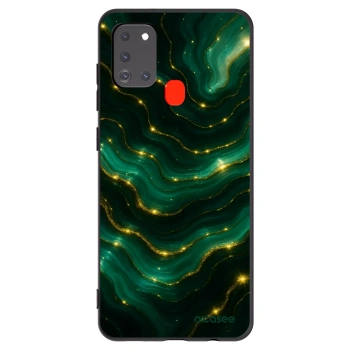Picasee Μαύρη θήκη σιλικόνης για Samsung Galaxy A21s - Emerald