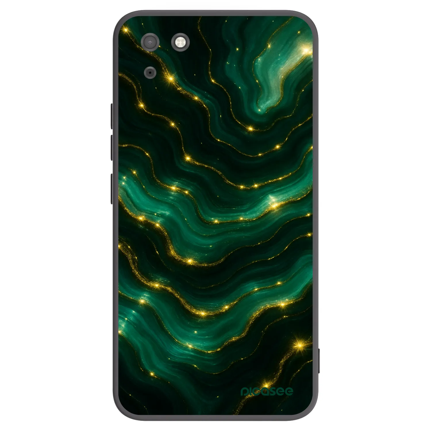 Picasee Μαύρη θήκη σιλικόνης για Huawei Y5P - Emerald