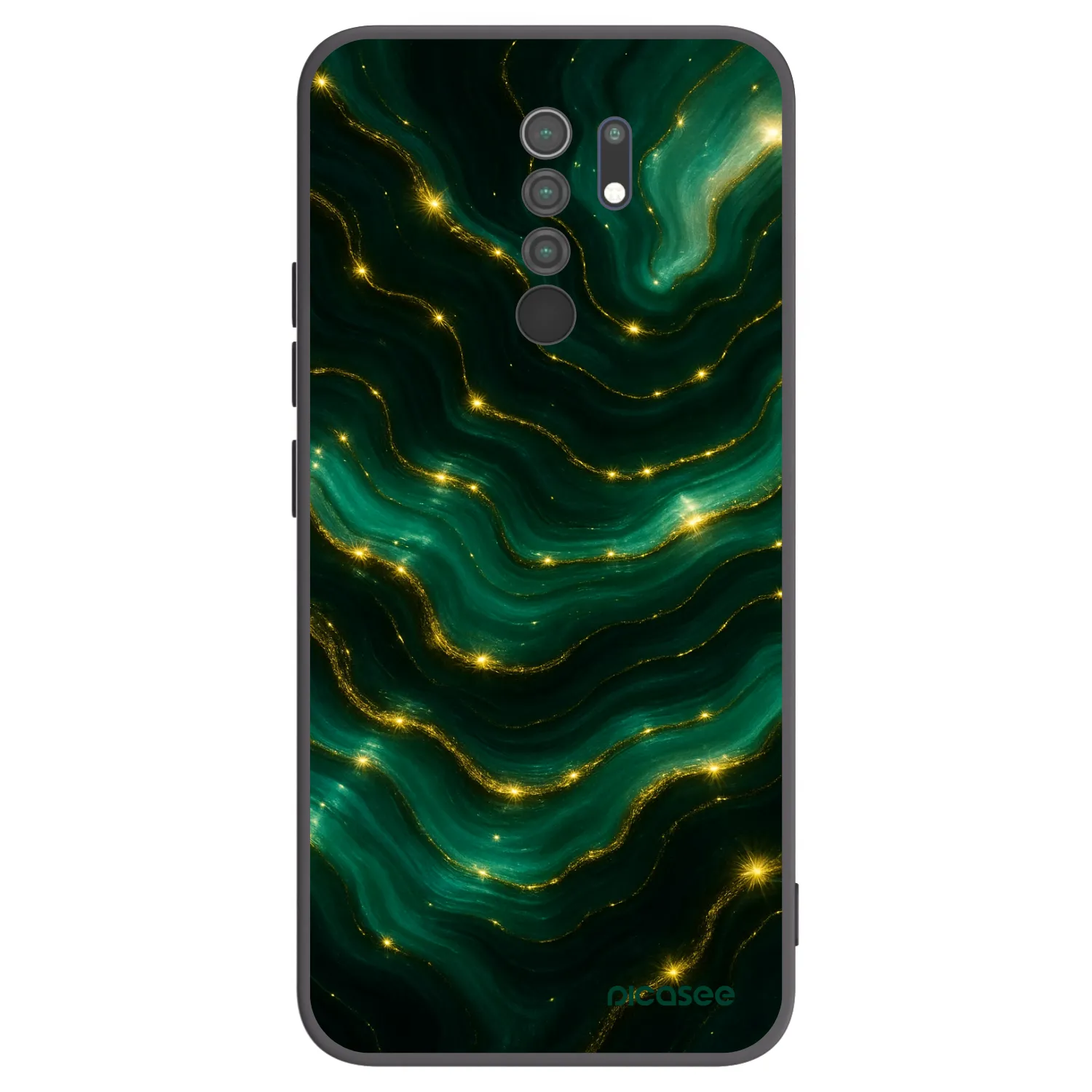 Picasee Μαύρη θήκη σιλικόνης για Xiaomi Redmi 9 - Emerald