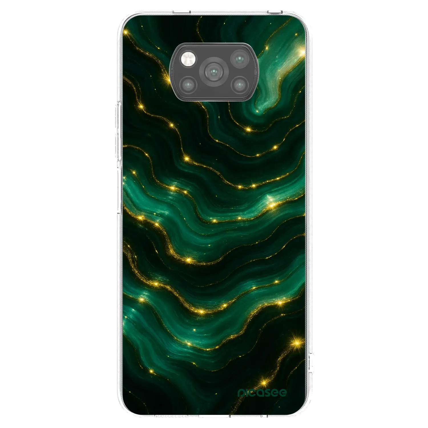 Picasee Μαύρη θήκη σιλικόνης για Xiaomi Poco X3 - Emerald