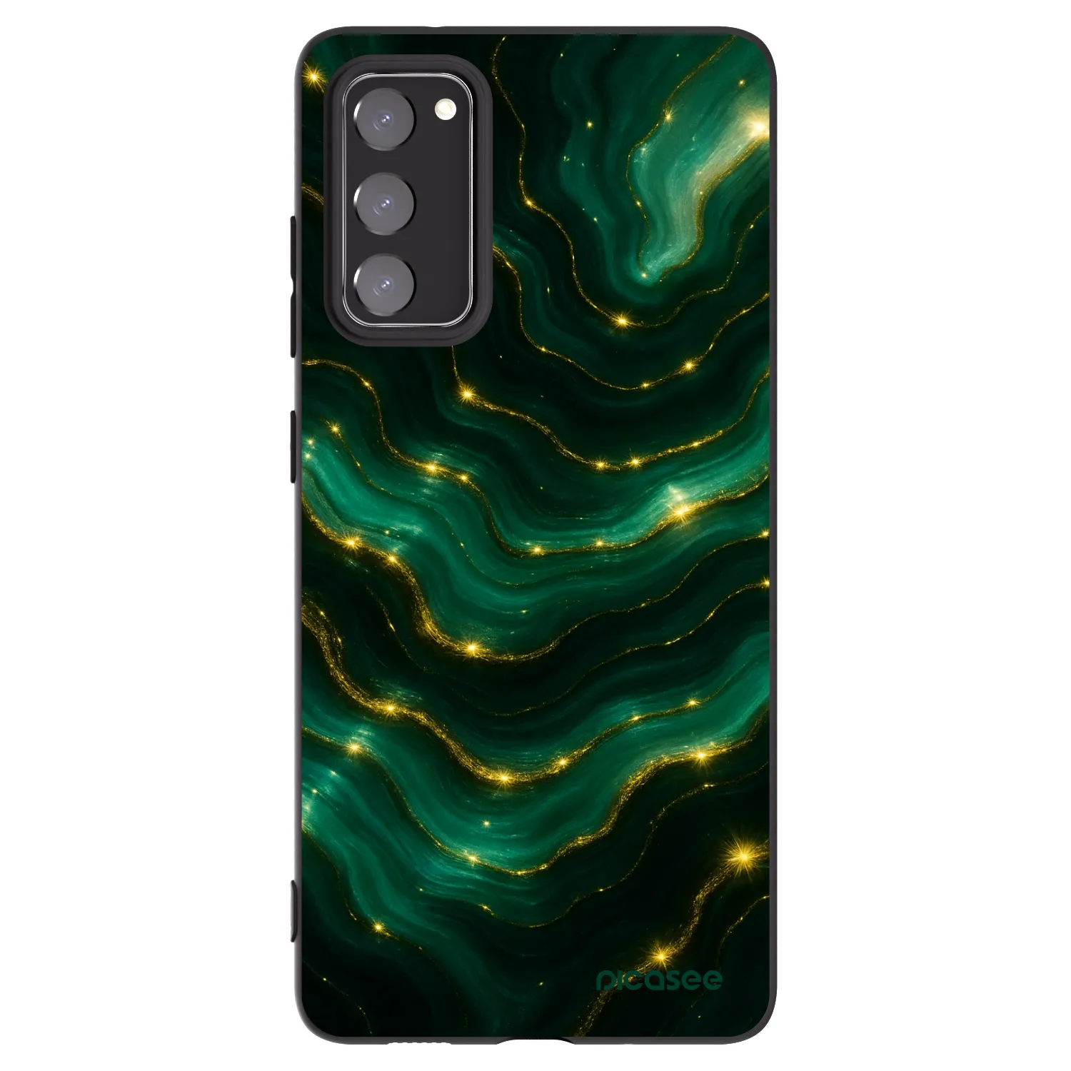 Picasee Μαύρη θήκη σιλικόνης για Samsung Galaxy S20 FE - Emerald