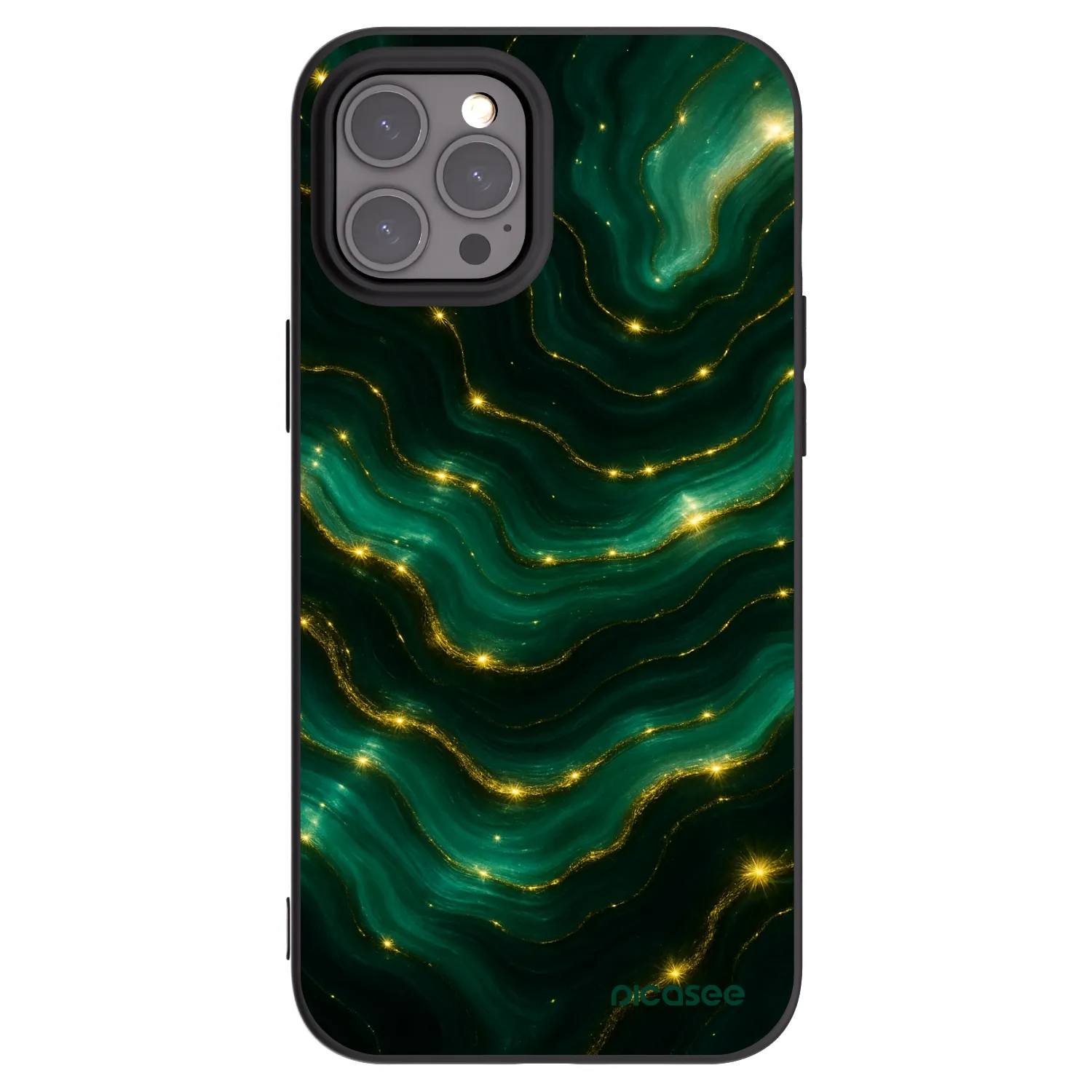 Picasee Μαύρη θήκη σιλικόνης για Apple iPhone 12 Pro Max - Emerald