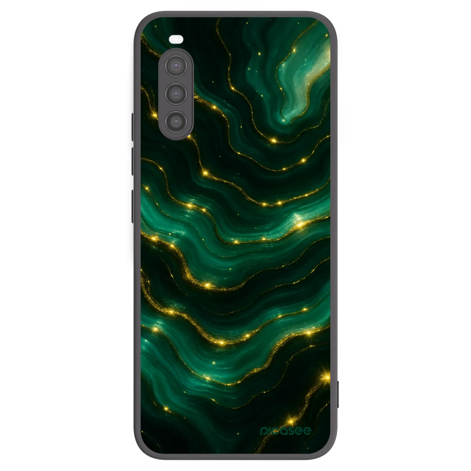 Picasee Μαύρη θήκη σιλικόνης για Sony Xperia 10 II - Emerald